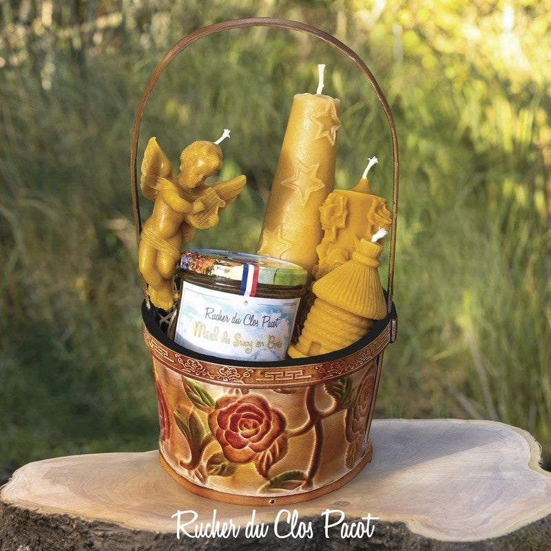 Petit Panier Garni Apicole - de Bougies