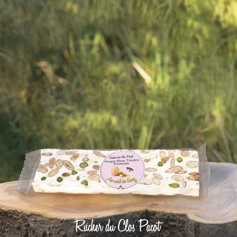 Nougat Blanc Tendre en Barre - Au Miel de Sucy en Brie